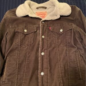Levi corduroy Sherpa lined trucker jacket